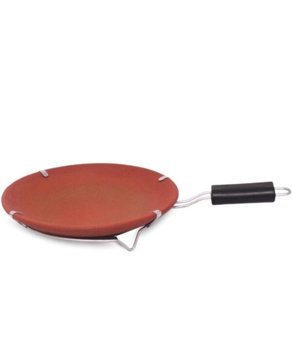 Clay Terracotta Tawa for Roti Dosa Appam, Traditional Kitchen Cooking Griddle with Handle,Hand Made Terrakotta Cookware, Mitti Tawa- 32 cm.